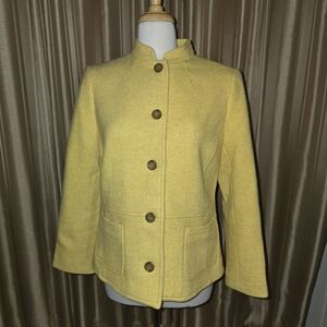 Talbots Yellow Blazer with Button Detail